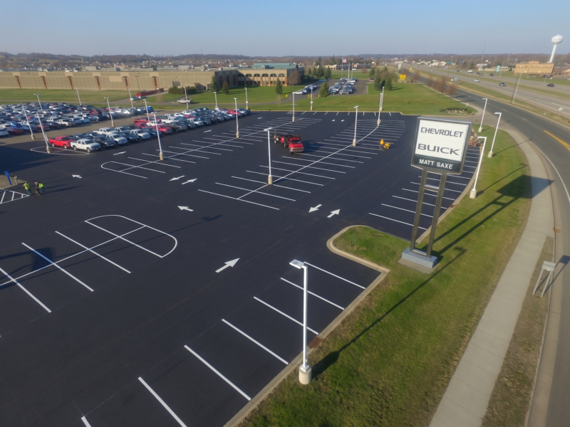After — Car Dealership Parking Lot – Belle Plaine